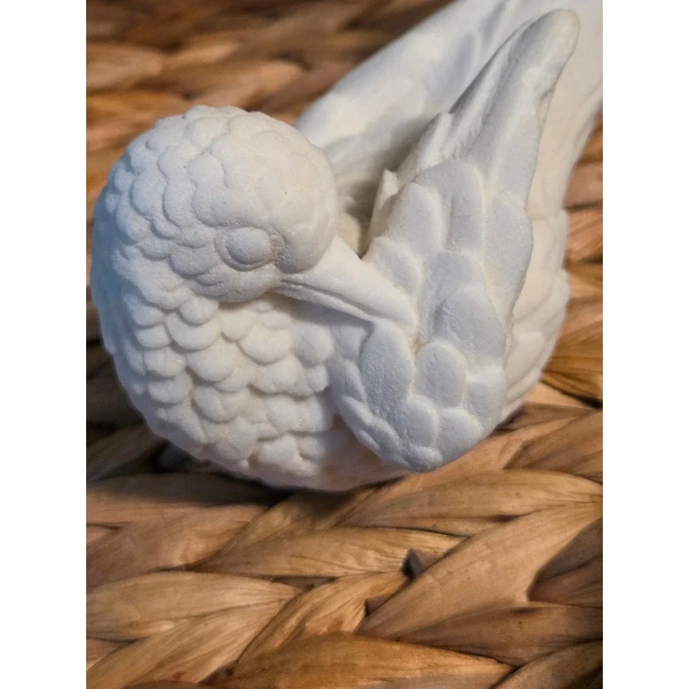 Vintage Alabaster Doves Pair Made in Italy Santini Dove Figurines Set of 2 MCM